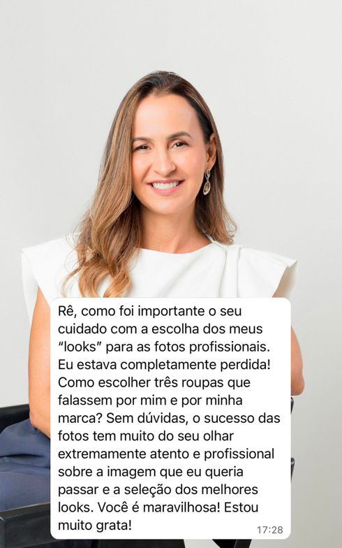 Depoimento de cliente real da Rê Nascimento